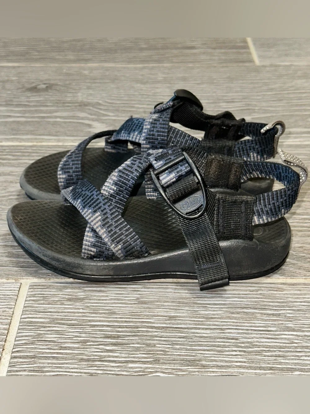 Chaco Kids Z1 EcoTread Athletic Sport Sandal Youth Size 11 Navy Slides Outdoor